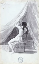 Nude Woman with Mirror